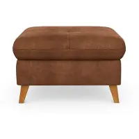 Sit&More Stauraumhocker SIT & MORE "Göteborg", braun (cognac), B:76cm H:47cm T:63cm, Hocker, Stauraumhocker, mit Federkern