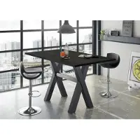 Mäusbacher Bartisch MÄUSBACHER, schwarz (schwarzstahl, schwarzstahlfarben, schwarzstahl), B:120cm H:105cm T:70cm, Tische, Bartisch, Gestell in X-Form (Breite 120, 140 oder 160 cm)