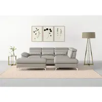 Sit&More Hocker SIT & MORE "Cabrio, B: 133 cm", grau (hellgrau), B:133cm H:48cm T:72cm, Hocker, Hocker, individuell zu kombinieren, Federkern