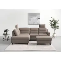 Sit&More Ecksofa SIT & MORE "Farö L-Form", grau (taupe), B:251cm H:90cm T:187cm, Sofas, Ecksofa, inklusive Federkern, wahlweise mit Schlaffunktion und Bettkasten