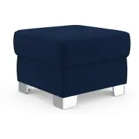 Domo Hocker "Anzio", blau (marine), B:59cm H:43cm T:59cm, Hocker, Hocker, wahlweise mit Federkern
