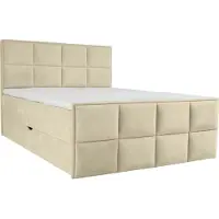 Leonique Boxspringbett "Timeo", beige (cream), B:121cm L:210cm, Komplettbetten, Boxspringbett, in den Breiten 120,140,160 & 180 cm erhältlich