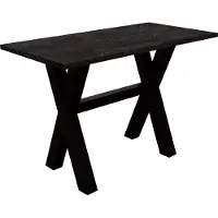 Mäusbacher Bartisch MÄUSBACHER, schwarz (schwarzstahl, flamed wood schwarz, schwarzstahl), B:160cm H:105cm T:70cm, Tische, Bartisch, Gestell in X-Form (Breite 120, 140 oder 160 cm)