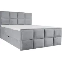 Home affaire Boxspringbett "Timeo", grau (hellgrau), B:121cm L:210cm, Komplettbetten, Boxspringbett, in den Breiten 120,140,160 & 180 cm erhältlich