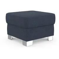 Domo Hocker "Anzio", blau, B:59cm H:43cm T:59cm, Hocker, Hocker, wahlweise mit Federkern