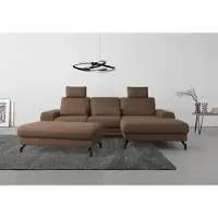 Sit&More Ecksofa SIT & MORE "Cinturo L-Form", braun, B:283cm H:88cm T:175cm, Sofas, Ecksofa, inklusive Sitztiefenverstellung und Federkern, Sitzhöhe 45 cm