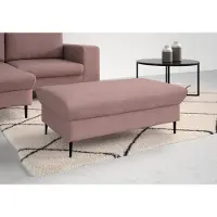 Domo Sitzhocker "Modica", lila (malve), B:99cm H:42cm T:65cm, Hocker, Sitzhocker, Auch in Cord, Fußhöhe passend für gängige Saugroboter