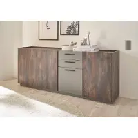 Home affaire Sideboard "LARGO", braun (thermo oak dekor), B:200cm H:80cm T:45cm, Sideboards, Sideboard, Soft-Close-Funktion, Breite ca. 200 cm