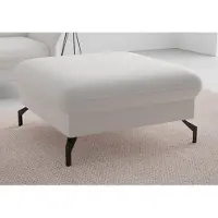 Sit&More Hocker SIT & MORE "Fashion", silber, B:89cm H:45cm T:89cm, Hocker, Hocker, inklusive Federkern, mit hochwertigen, schwarzen Metallfüßen