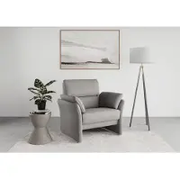 Domo Sessel "Pina elegant und zeitloser Clubsessel, bequemer Cocktailsessel", grau (dunkelgrau), B:99cm H:95cm T:88cm, Sessel, Sessel, Hoher Sitzkomfort, Microfaser hochflorig, dunkelgrau