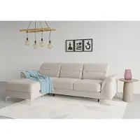 Sit&More Ecksofa SIT & MORE "Sinatra L-Form", grau (elephant), B:258cm H:85cm T:170cm, 100% Polyester, Sofas, Ecksofa, mit Recamiere, optinal mit Kopfteilverstellung und Armteilfunktion