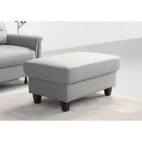 Sit&More Stauraumhocker SIT & MORE "Farö", grau, B:92cm H:47cm T:61cm, Hocker, Stauraumhocker, mit Stauraum und Federkern und wengefarbenen Füßen