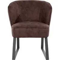 Exxpo - Sofa Fashion Sessel "Americano, Loungesessel", braun (chocco), B:66cm H:80cm T:69cm, Sessel, Sessel, mit Keder und Metallfüßen, Bezug in verschiedenen Qualitäten, 1 Stck.
