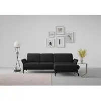 Sit&More Ecksofa SIT & MORE "Fashion L-Form", schwarz, B:253cm H:84cm T:165cm, Sofas, Ecksofa, wahlweise mit Kopfteilverstellung und Vorziehsitz, motorisch