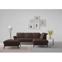 Sit&More Ecksofa SIT & MORE "Fashion L-Form", braun (dunkelbraun), B:250cm H:84cm T:207cm, Sofas, Ecksofa, wahlweise mit Kopfteilverstellung und Vorziehsitz, motorisch
