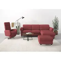 Sit&More Ecksofa SIT & MORE "Grenoble L-Form mit Federkern", lila (chianti), B:251cm H:85cm T:161cm, Sofas, Ecksofa, wahlweise mit Bettfunktion, Bettkasten, Arm- und Kopfteilverstellung