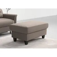 Sit&More Stauraumhocker SIT & MORE "Farö", grau (taupe), B:92cm H:47cm T:61cm, Hocker, Stauraumhocker, mit Stauraum und Federkern und wengefarbenen Füßen