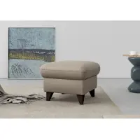 Sit&More Stauraumhocker SIT & MORE "Mellum", braun (savannah), B:58cm H:48cm T:58cm, 100% Polyester, Hocker, Stauraumhocker, mit Stauraum und wengefarbenen Holzfüßen