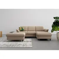 Sit&More Stauraumhocker SIT & MORE "Maggiore", grau (taupe), B:102cm H:48cm T:67cm, 98% Polyester, 2% Polyamid, Hocker, Stauraumhocker, mit Stauraum und modernen Metallbeinen