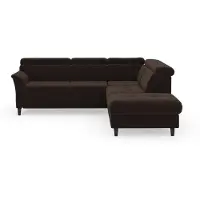 Sit&More Ecksofa SIT & MORE "Marano L-Form", braun (espresso), B:252cm T:216cm, 98% Polyester, 2% Polyamid, Sofas, Ecksofa, inklusive Kopfteilverstellung, optional Schlaffunktion & Bettkasten