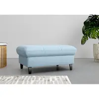 Sit&More Stauraumhocker SIT & MORE "Maggiore", blau (hellblau), B:102cm H:48cm T:67cm, 98% Polyester, 2% Polyamid, Hocker, Stauraumhocker, mit Stauraum