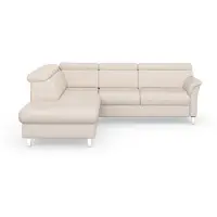 Sit&More Ecksofa SIT & MORE "Marano L-Form", beige (creme), B:252cm T:216cm, 100% Polyester, Sofas, Ecksofa, inklusive Kopfteilverstellung, optional Schlaffunktion & Bettkasten