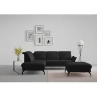 Sit&More Ecksofa SIT & MORE "Fashion L-Form", schwarz, B:250cm H:84cm T:207cm, Sofas, Ecksofa, wahlweise mit Kopfteilverstellung und Vorziehsitz, motorisch