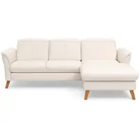 Sit&More Ecksofa SIT & MORE "Romero L-Form", beige (creme), B:245cm H:91cm T:178cm, 100% Polyester, Sofas, Ecksofa, wahlweise mit oder ohne Relax-Funktion, Schlaffunktion, Bettkasten