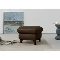 Sit&More Stauraumhocker SIT & MORE "Mellum", braun (mocca), B:58cm H:48cm T:58cm, 100% Polyester, Hocker, Stauraumhocker, mit Stauraum und wengefarbenen Holzfüßen