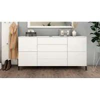 Borchardt Möbel Kommode BORCHARDT MÖBEL "Haama", weiß (weiß matt), B:166cm H:80cm T:35cm, Holzwerkstoff, Sideboards, Kommode, Breite 166 cm