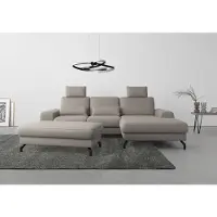 Sit&More Ecksofa SIT & MORE "Cinturo L-Form", grau (steelgrau), B:283cm H:88cm T:175cm, Sofas, Ecksofa, inklusive Sitztiefenverstellung und Federkern, Sitzhöhe 45 cm