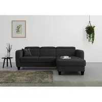 Sit&More Ecksofa SIT & MORE "Belluci L-Form", schwarz, B:247cm H:85cm T:170cm, Sofas, Ecksofa, inklusive Federkern, wahlweise mit Schlaffunktion und Bettkasten