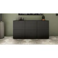 Borchardt Möbel Sideboard BORCHARDT MÖBEL "Rova, Kommode Breite 139 cm", schwarz (schwarz matt), B:139cm H:72cm T:35cm, Holzwerkstoff, Sideboards, Sideboard, Breite 139 cm