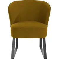 Exxpo - Sofa Fashion Sessel "Americano, Loungesessel", gelb (mustard), B:66cm H:80cm T:69cm, Sessel, Sessel, mit Keder und Metallfüßen, Bezug in verschiedenen Qualitäten, 1 Stck.