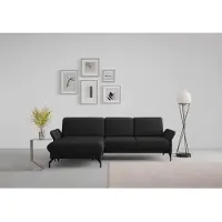Sit&More Ecksofa SIT & MORE "Fashion L-Form", schwarz, B:253cm H:84cm T:165cm, Sofas, Ecksofa, wahlweise mit Kopfteilverstellung und Vorziehsitz, motorisch