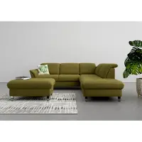 Sit&More Stauraumhocker SIT & MORE "Maggiore", grün (olive), B:102cm H:48cm T:67cm, 98% Polyester, 2% Polyamid, Hocker, Stauraumhocker, mit Stauraum und modernen Metallbeinen