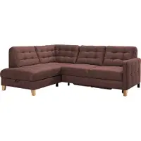 Exxpo - Sofa Fashion Ecksofa "Elio, kompakt & bequem, zeitloses Design, Breite 228cm, L-Form", braun (chocco), B:228cm H:84cm T:174cm, Sofas, Ecksofa, wahlweise mit Bettfunktion und Bettkasten