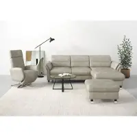 Sit&More Ecksofa SIT & MORE "Grenoble L-Form mit Federkern", grau (hellgrau), B:251cm H:85cm T:161cm, Sofas, Ecksofa, wahlweise mit Schlaffunktion, Bettkasten, Arm- und Kopfteilverstellung