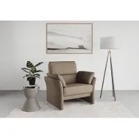 Domo Sessel "Pina elegant und zeitloser Clubsessel, bequemer Cocktailsessel", grau (stone), B:99cm H:95cm T:88cm, Sessel, Sessel, Hoher Sitzkomfort, Feinstruktur, stone