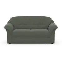 Domo 2-Sitzer "Montana für kleine Räume, Breite 146cm, komfortabel und zeitlos", grün (dunklegrün), B:146cm H:84cm T:82cm, 92% Polyester, 8% Nylon, Sofas, 2-Sitzer, bequeme Armlehnen
