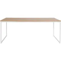 Otto Home Esstisch "Hulsig", weiß (eiche, weiß, weiß, eiche), B:200cm H:76cm T:100cm, Tische, Esstisch, mit Tischplatte in einer Holzoptik und fühlbare Struktur, Höhe 76 cm