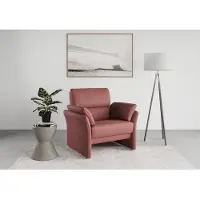 Domo Sessel "Pina elegant und zeitloser Clubsessel, bequemer Cocktailsessel", lila (beere), B:99cm H:95cm T:88cm, Sessel, Sessel, Hoher Sitzkomfort, Microfaser hochflorig, beere