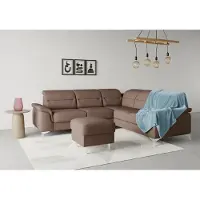 Sit&More Ecksofa SIT & MORE "Sinatra L-Form", braun (espresso), B:251cm H:85cm T:231cm, 98% Polyester, 2% Polyamid, Sofas, Ecksofa, optional mit Kopfteilverstellung und Armteilfunktion