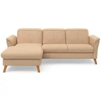 Sit&More Ecksofa SIT & MORE "Romero L-Form", braun (macchiato), B:245cm H:91cm T:178cm, 100% Polyester, Sofas, Ecksofa, wahlweise mit oder ohne Relax-Funktion, Bettfunktion, Bettkasten
