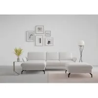 Sit&More Ecksofa SIT & MORE "Fashion L-Form", silber, B:253cm H:84cm T:165cm, Sofas, Ecksofa, wahlweise mit Kopfteilverstellung und Vorziehsitz, motorisch