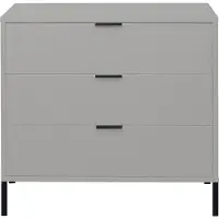 Mäusbacher Kommode MÄUSBACHER "Bonnie", grau (kreidegrau matt), B:81cm H:80cm T:45cm, Holzwerkstoff, Sideboards, Kommode, Kommode mit 3 Schubladen