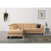 Sit&More Ecksofa SIT & MORE "Belluci L-Form", braun (macciato), B:249cm H:85cm T:195cm, Sofas, Ecksofa, inklusive Federkern, wahlweise mit Schlaffunktion und Bettkasten