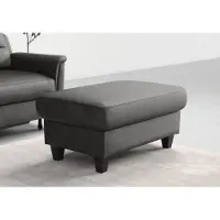 Sit&More Stauraumhocker SIT & MORE "Farö", grau (anthrazit), B:92cm H:47cm T:61cm, Hocker, Stauraumhocker, mit Stauraum und Federkern und wengefarbenen Füßen