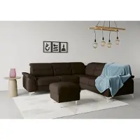 Sit&More Ecksofa SIT & MORE "Sinatra L-Form", braun (dunkelbraun), B:251cm H:85cm T:231cm, 100% Polyester, Sofas, Ecksofa, optional mit Kopfteilverstellung und Armteilfunktion