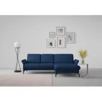 Sit&More Ecksofa SIT & MORE "Fashion L-Form", blau, B:253cm H:84cm T:165cm, Sofas, Ecksofa, wahlweise mit Kopfteilverstellung und Vorziehsitz, motorisch
